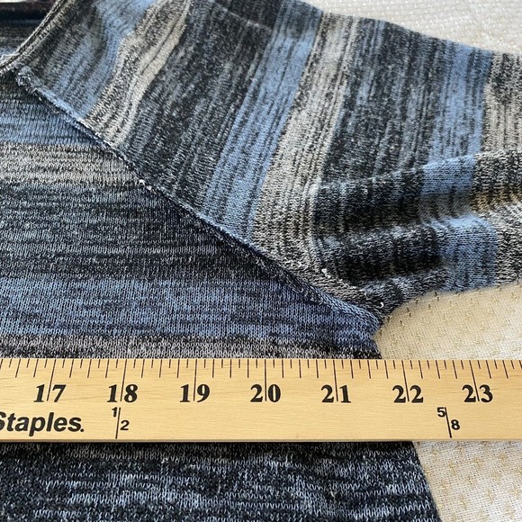 Free People Striped Top Oversized Medium Slouchy Striped Blue Vintage USA - Picture 10 of 13